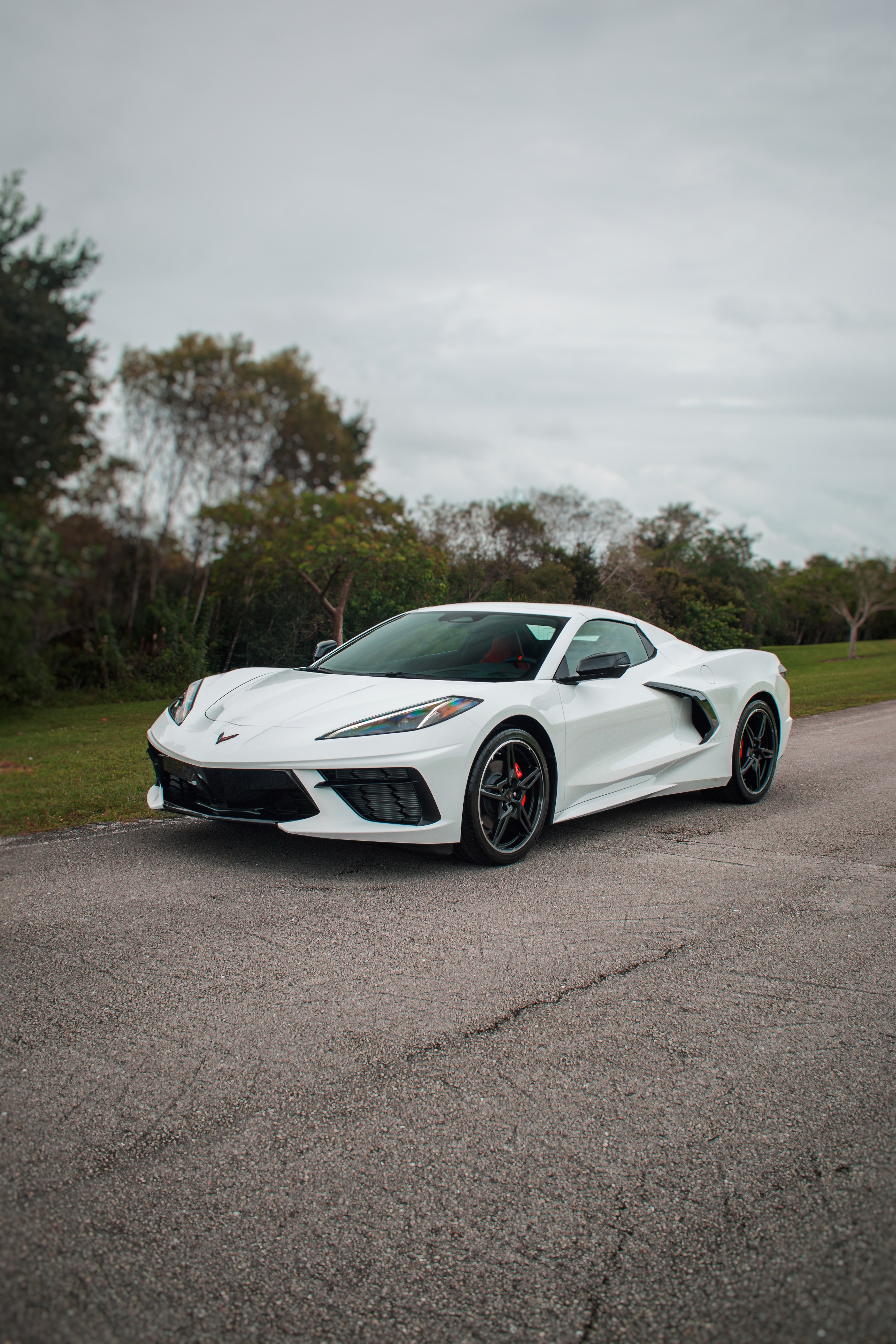 White Corvette C8 Stingray